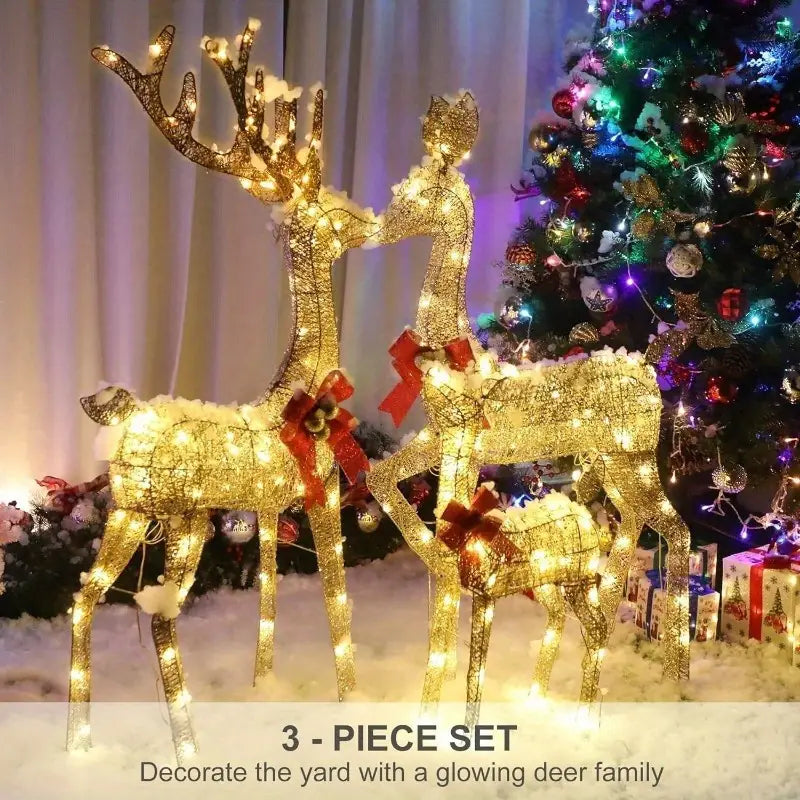 3-Piece Set Pre-Lit Christmas