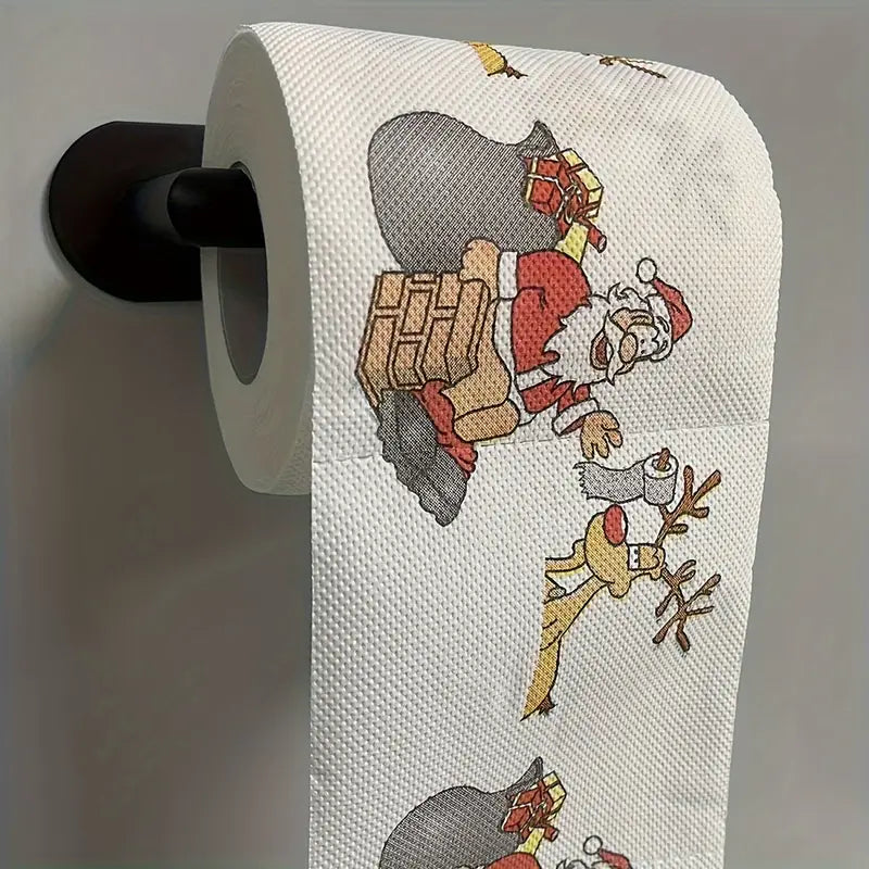 Christmas Santa Claus and Reindeer Pattern Paper