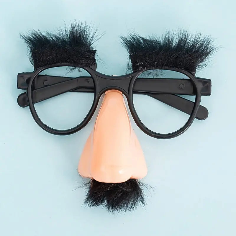 1pc Black Glasses With Eyelash & Nose