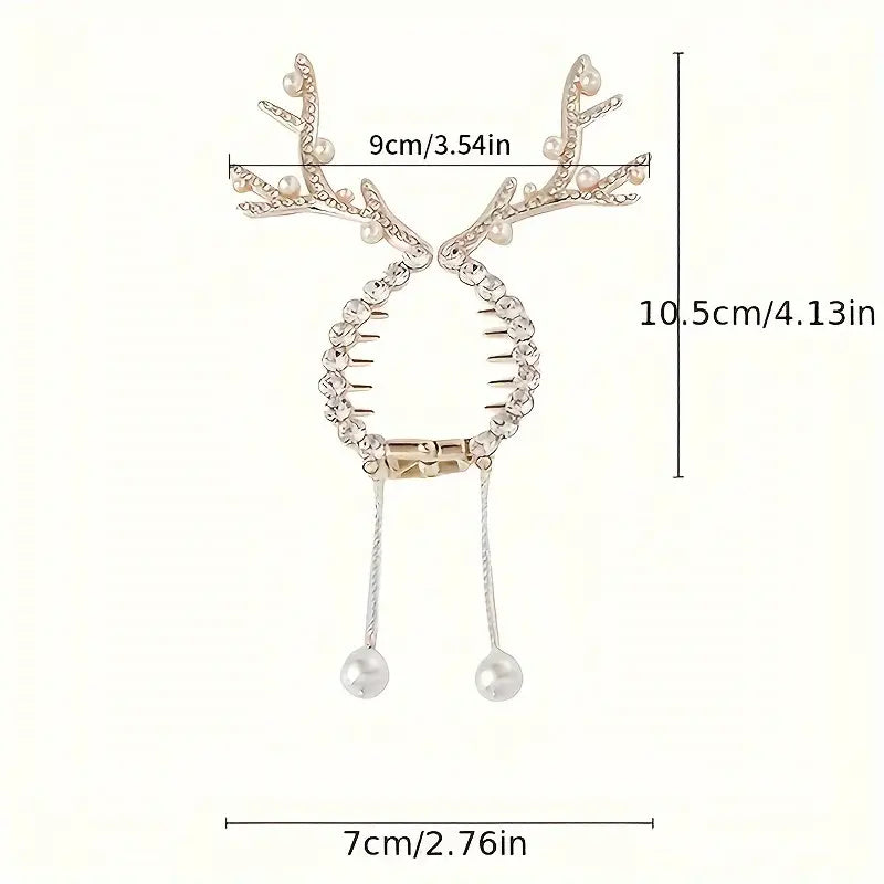 Elegant Reindeer Antler Hair Clip