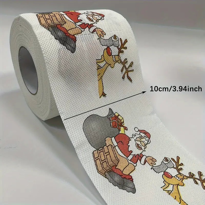 Christmas Santa Claus and Reindeer Pattern Paper