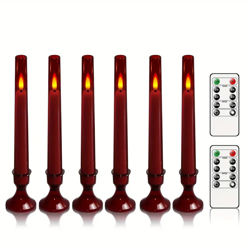 Kakoya Flameless Taper Candles, With Remote And Timer