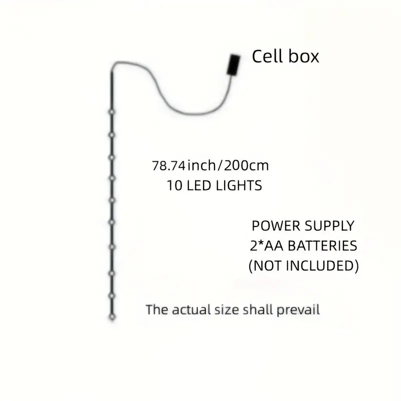 Festive LED House-Shaped Indoor String Lights, Battery Operated