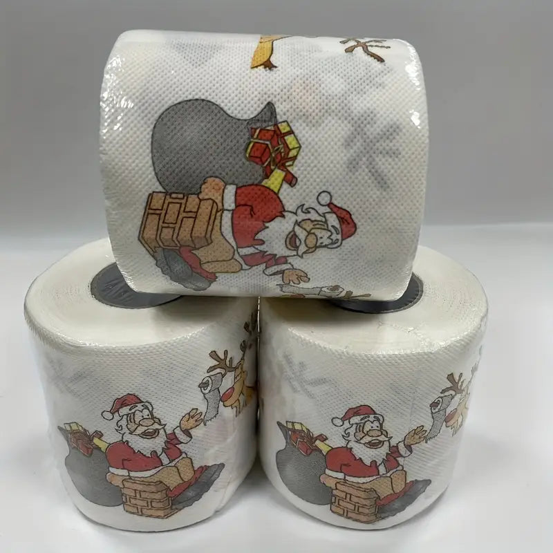 Christmas Santa Claus and Reindeer Pattern Paper