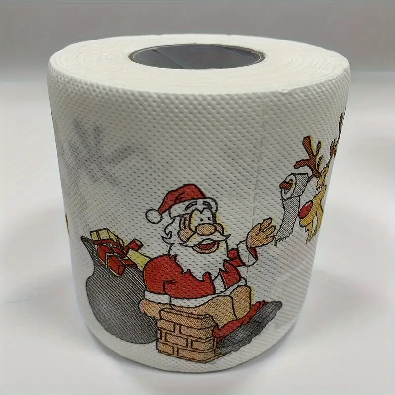 Christmas Santa Claus and Reindeer Pattern Paper