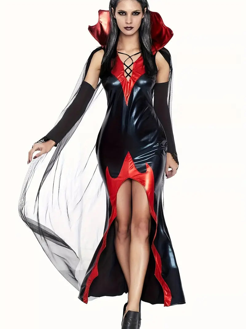 Halloween Vampire Costume For Women Deluxe Long Boydcon