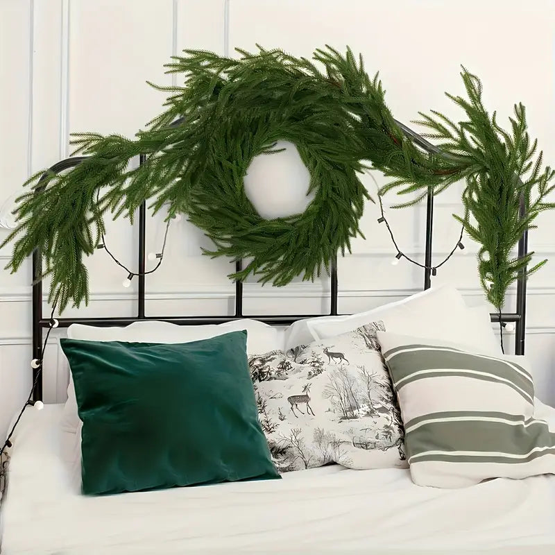 2 Pcs 6.1 FT Artificial Norfolk Pine Garlands