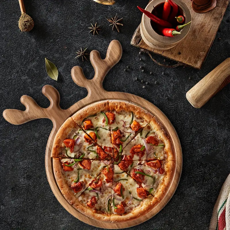 Wooden Christmas Antler Tray, Elk Fruit Cutting Board and Afternoon Tea Plate