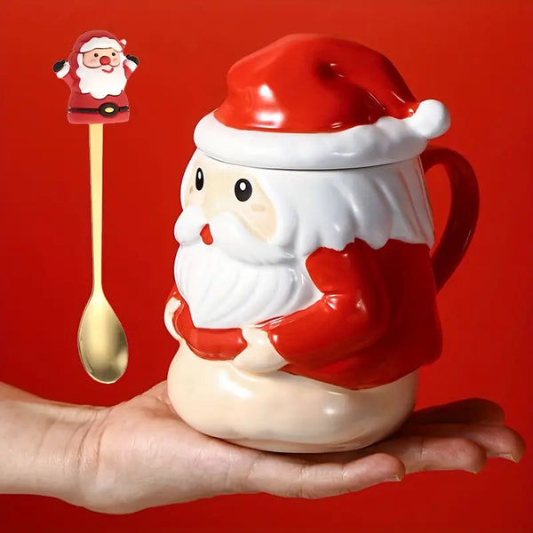 1set Christmas Theme Santa Claus Ceramic